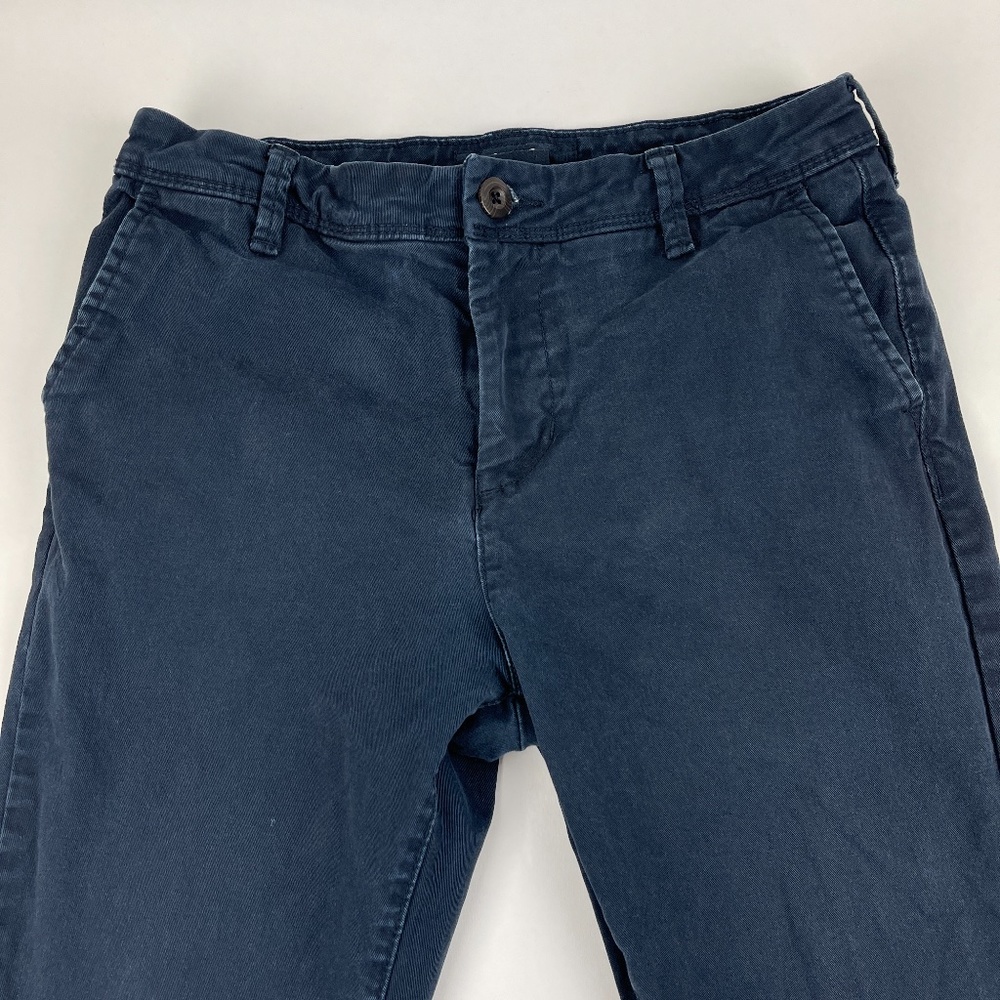Aero Chino Pants Womens 28/30 Skinny Blue Flat Front - Picture 4 of 10